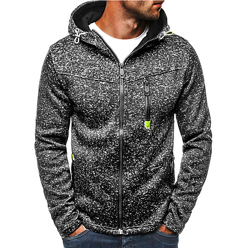 

Men's Zip Up Hoodie Sweatshirt Color Block Hooded Daily Weekend non-printing Casual Streetwear Hoodies Sweatshirts Long Sleeve Blue Light gray Black