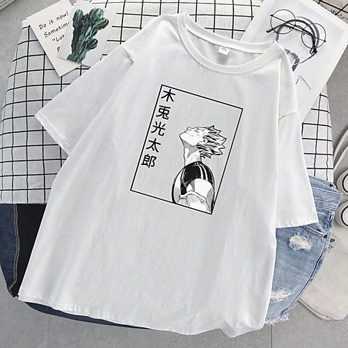 

Inspired by Haikyuu Cosplay Cosplay Costume T-shirt Polyester / Cotton Blend Print Harajuku Graphic Kawaii T-shirt For Women's / Men's