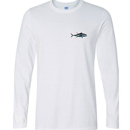 

CAWANFLY Men's Fishing Shirt Outdoor Long Sleeve UPF50 Quick Dry Breathable Sweat wicking Top Autumn / Fall Spring Summer Athleisure Fishing Camping & Hiking White / Micro-elastic / Animal