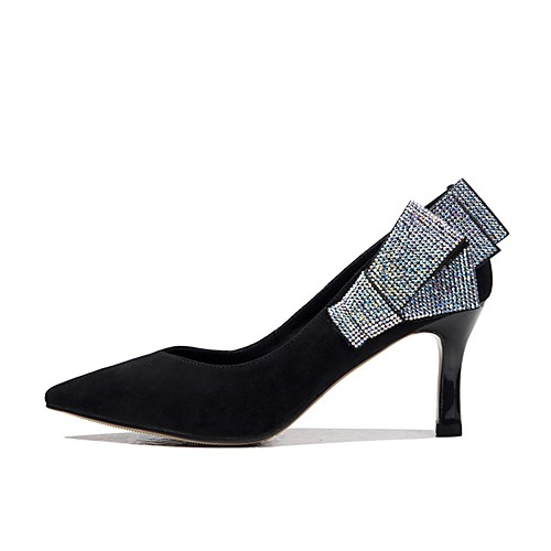 

Women's Heels Stiletto Heel Pointed Toe Sheepskin Black