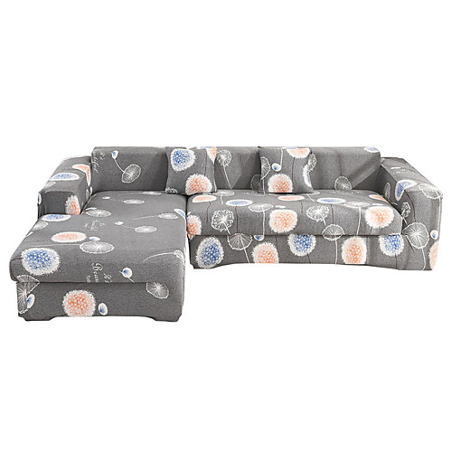 

Print Dustproof Stretch Slipcovers Stretch Sofa Cover Super Soft Fabric Couch Cover Fit For 1 to 4 Cushion Couch And L Shape Sofa (You will Get 1 Throw Pillow Case as free Gift)