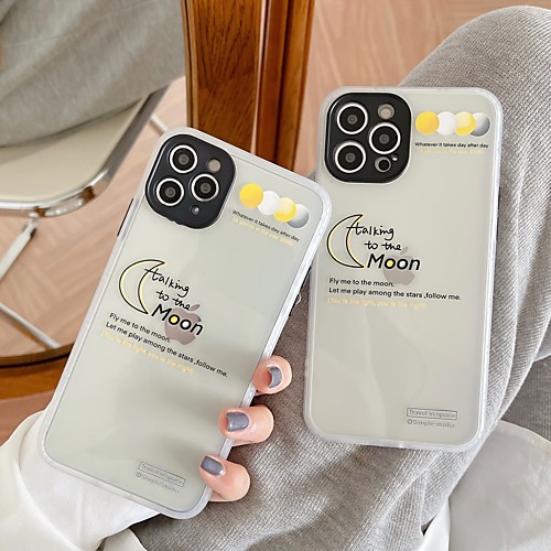 

Phone Case For Apple Back Cover iPhone 12 Pro Max 11 SE 2020 X XR XS Max 8 7 Shockproof Dustproof Word / Phrase TPU