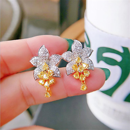 

Women's Stud Earrings Earrings Classic Fashion Leaf Romantic Punk Trendy Cute Sweet Earrings Jewelry Silver For Street Gift Date Birthday Festival 1 Pair
