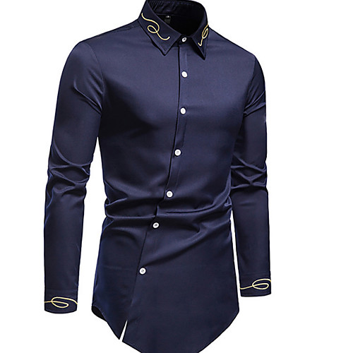 

Men's Shirt Other Prints Graphic Long Sleeve Casual Tops Casual Vintage White Black Wine