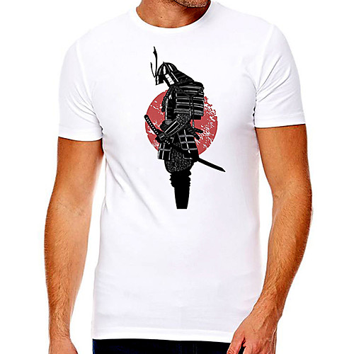

Men's Unisex Tee T shirt Hot Stamping Graphic Prints Human Plus Size Print Short Sleeve Casual Tops Cotton Basic Designer Big and Tall White