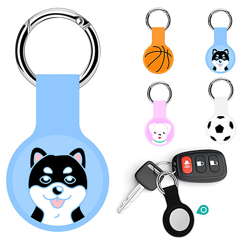 

Silicone Case with Keychain Ring Designed for AirTag Anti-Lost Anti-Scratch Tracker Location Cover For AirTags Holder