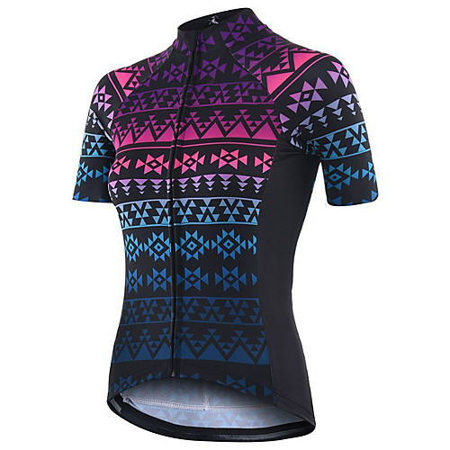 

21Grams Women's Short Sleeve Cycling Jersey Summer Spandex Polyester Black Gradient Bike Jersey Top Mountain Bike MTB Road Bike Cycling Quick Dry Moisture Wicking Breathable Sports Clothing Apparel