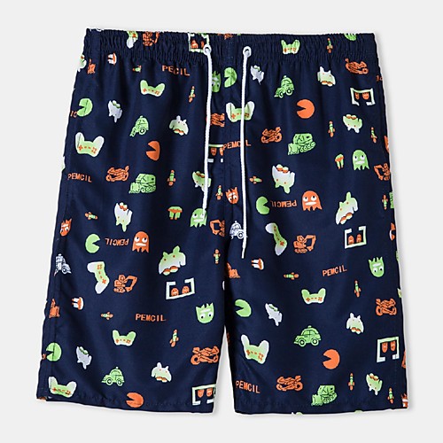 

Men's Casual Daily Holiday Shorts Pants Graphic Short Navy Blue