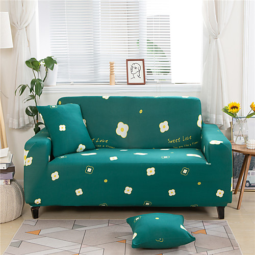 

Green Floral Print Dustproof All-powerful Slipcovers Stretch Sofa Cover Super Soft Fabric Couch Cover with One Free Boster Case(Chair/Love Seat/3 Seats/4 Seats)