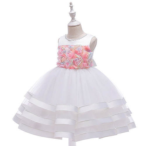 

Princess Dress Party Costume Flower Girl Dress Girls' Movie Cosplay Christmas New Year's White Purple Blue Dress Christmas Halloween Children's Day Polyester / Cotton