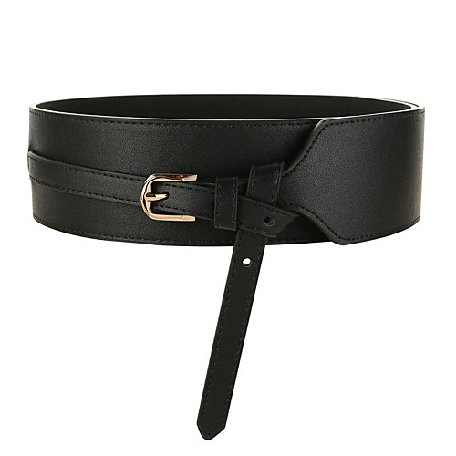 

Women's Wide Belt Daily Dress Work Coffee Black Belt Solid Color / Red / Winter / Spring / Summer / Alloy