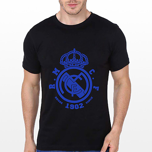 

Men's Unisex Tee T shirt Hot Stamping Graphic Prints Geometry Letter Plus Size Print Short Sleeve Casual Tops Cotton Basic Vintage Designer Big and Tall Black
