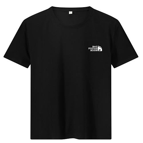 

Men's Unisex Tee T shirt Hot Stamping Graphic Prints Letter Plus Size Print Short Sleeve Casual Tops Cotton Basic Fashion Designer Big and Tall White Black