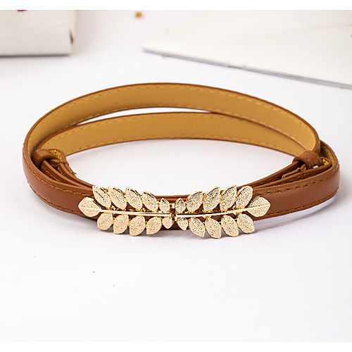 

Women's Buckle leatherette Belt Solid Colored / Party