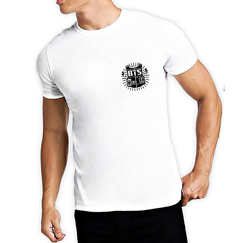 

Men's Unisex Tee T shirt Hot Stamping Graphic Prints Letter Plus Size Print Short Sleeve Casual Tops Cotton Basic Fashion Designer Big and Tall White