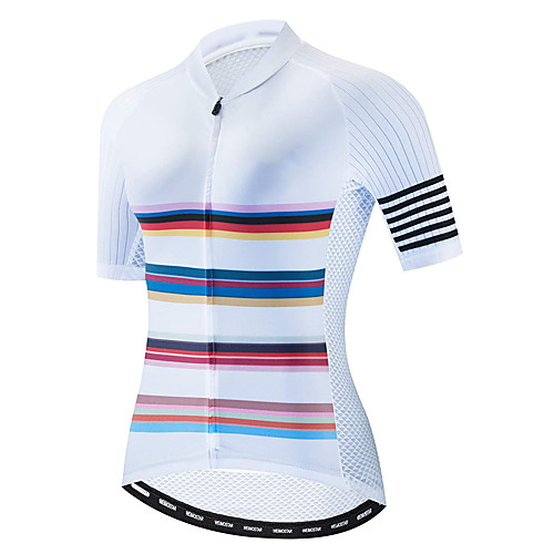 

21Grams Women's Short Sleeve Cycling Jersey Summer Spandex Polyester White Bike Jersey Top Mountain Bike MTB Road Bike Cycling Quick Dry Moisture Wicking Breathable Sports Clothing Apparel / Stretchy