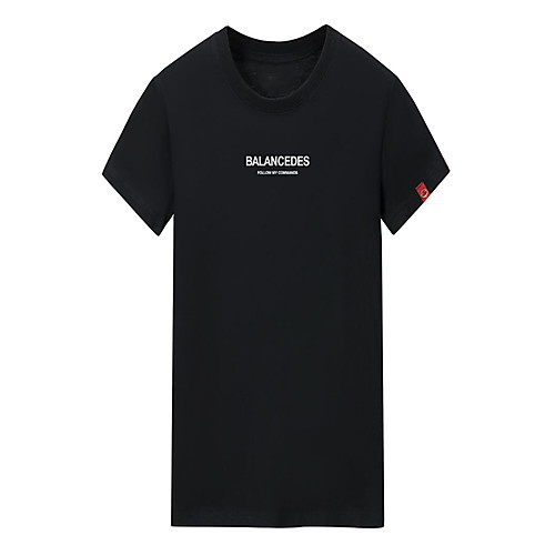 

Men's Unisex Tee T shirt Hot Stamping Graphic Prints Letter Plus Size Print Short Sleeve Casual Tops Cotton Basic Fashion Designer Big and Tall White Black Dark Gray