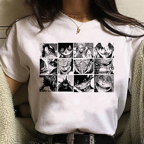

Inspired by My Hero Academia / Boku No Hero Cosplay Anime Cartoon Polyester / Cotton Blend Print Harajuku Graphic Kawaii T-shirt For Women's / Men's