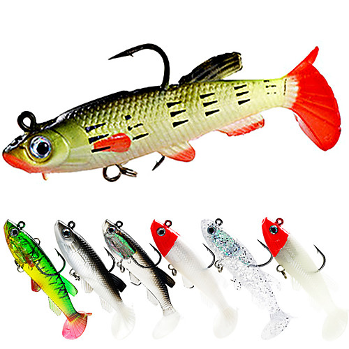 

1 pcs Fishing Lures Hard Bait Soft Bait Jigs lifelike 3D Eyes Sinking Fast Sinking Bass Trout Pike Sea Fishing Bait Casting Spinning