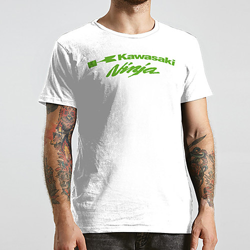 

Men's Unisex Tee T shirt 3D Print Graphic Prints Letter Plus Size Print Short Sleeve Casual Tops Basic Designer Big and Tall White