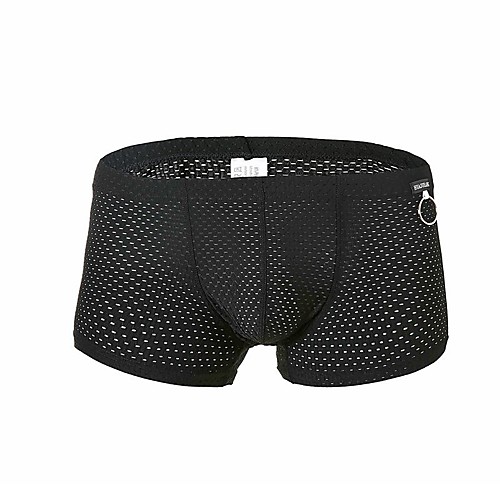 

Men's Mesh / Basic Boxers Underwear / Briefs Underwear Micro-elastic Low Waist 1 PC Light Blue M