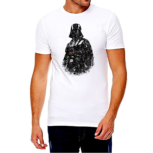 

Men's Unisex Tee T shirt Hot Stamping Graphic Prints Soldier Plus Size Print Short Sleeve Casual Tops Cotton Basic Fashion Designer Big and Tall White