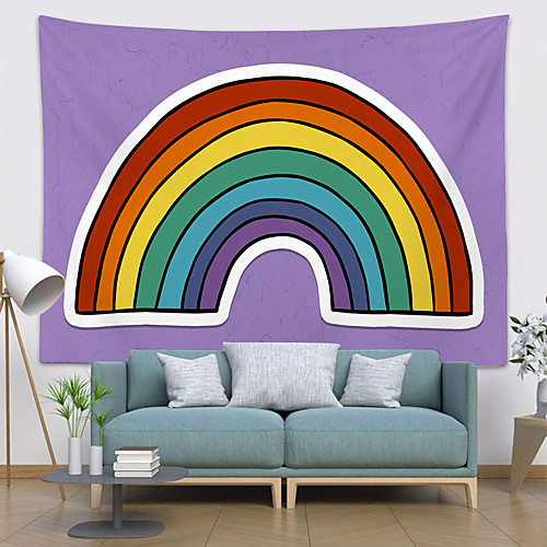 

Rainbow Wall Tapestry Art Decor Blanket Curtain Hanging Home Bedroom Living Room Decoration Polyester