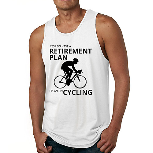 

Men's Tank Top Undershirt Shirt 3D Print Graphic Prints Bicycle Old Man Print Sleeveless Daily Tops Casual Designer Big and Tall Round Neck White / Summer