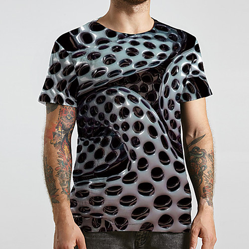 

Men's Unisex Tee T shirt Shirt 3D Print Graphic Prints Snake Plus Size Print Short Sleeve Casual Tops Basic Designer Big and Tall Round Neck Blue / Summer