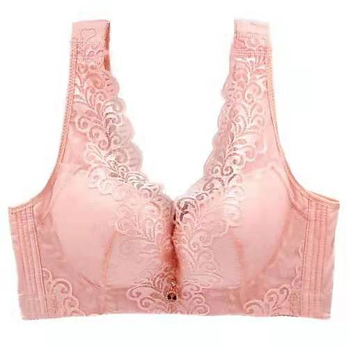

Women's Bras & Bralettes Push-up 3/4 Cup Lace Solid Color Sexy Blue