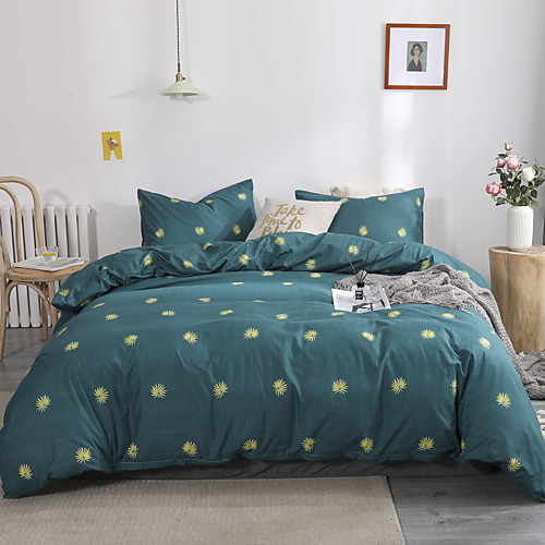 

Duvet Cover Sets 3 Piece Rayon / Polyester Floral / Botanical Rainbow Reactive Print Bohemian Style