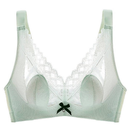 

Women's Bras & Bralettes Push-up Full Coverage Lace Solid Color Sexy Light Purple