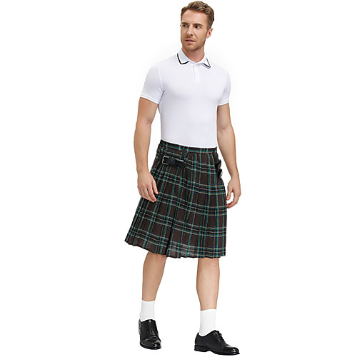 

Movie / TV Theme Costumes Skirt Adults' Men's Halloween Halloween Halloween Festival / Holiday Terylene Blue / Red / Green Men's Easy Carnival Costumes Grid / Plaid Patterns / Skirts