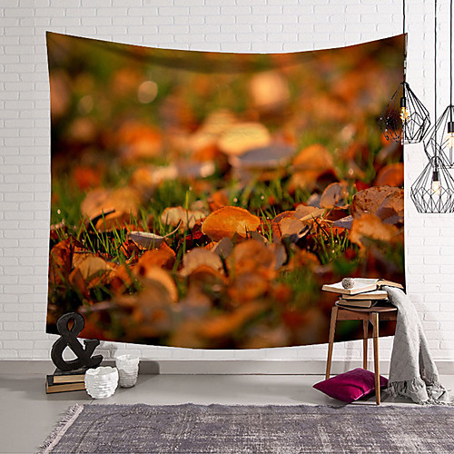 

Fallen Leaves Wall Tapestry Art Decor Blanket Curtain Hanging Home Bedroom Living Room Decoration Polyester