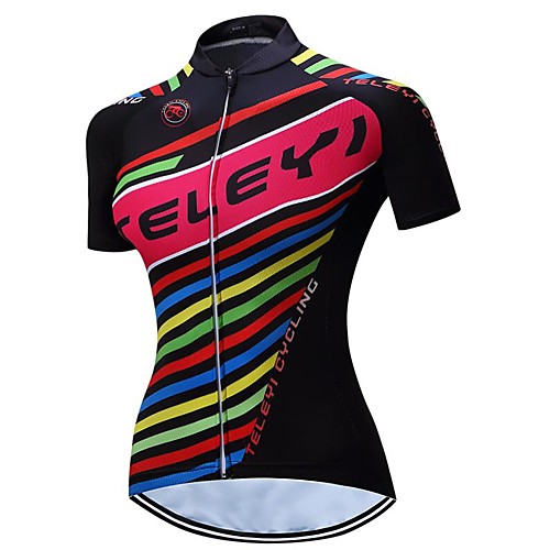 

21Grams Women's Short Sleeve Cycling Jersey Summer Spandex Polyester Black Bike Jersey Top Mountain Bike MTB Road Bike Cycling Quick Dry Moisture Wicking Breathable Sports Clothing Apparel / Stretchy