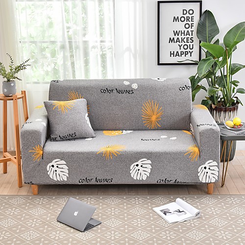 

Grey Floral Print Dustproof All-powerful Slipcovers Stretch Sofa Cover Super Soft Fabric Couch Cover with One Free Boster Case(Chair/Love Seat/3 Seats/4 Seats)