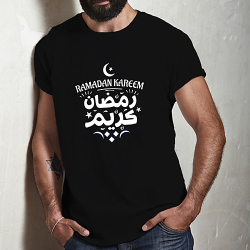 

Men's Unisex Tee T shirt Hot Stamping Symbol Graphic Prints Plus Size Print Short Sleeve Casual Tops Cotton Basic Fashion Designer Big and Tall Black