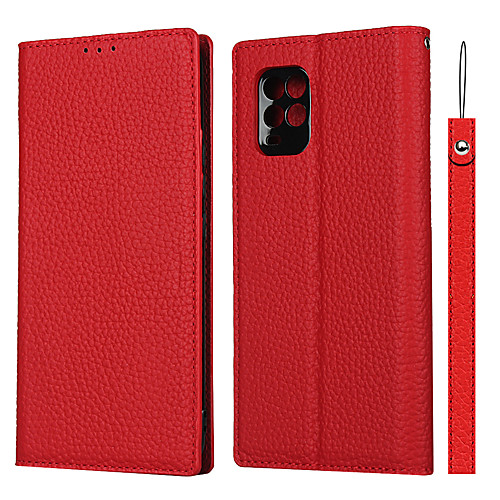 

Phone Case For Xiaomi Full Body Case Mi Note 10 Lite Mi 10 Youth 5G Card Holder Shockproof Dustproof Solid Colored PU Leather Genuine Leather