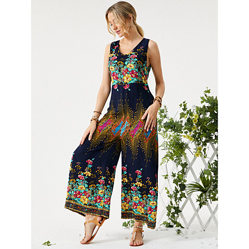 

Women's Boho 2021 Black Jumpsuit Solid Color