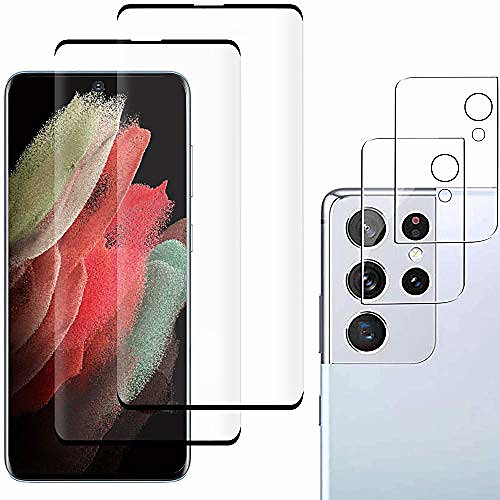 

Phone Screen Protector For Samsung Galaxy S21 S21 Plus S21 Ultra S20 Plus S20 Ultra Tempered Glass 4 pcs High Definition (HD) Scratch Proof Front Screen Protector Phone Accessory