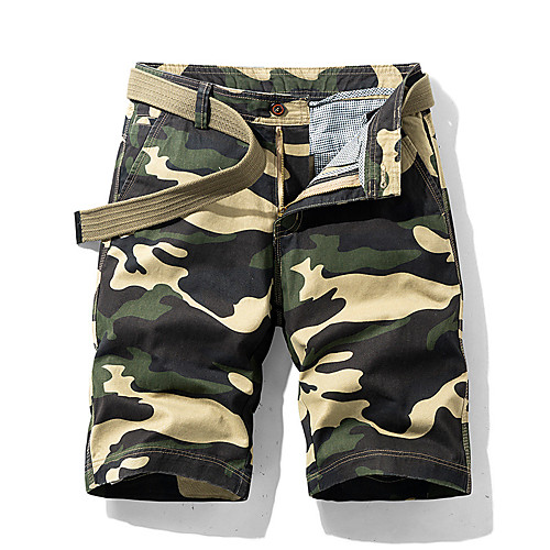 

Men's Shorts Shorts Pants Camouflage Yellow Army Green Khaki Gray