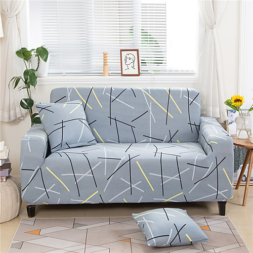 

Stripes Print Dustproof All-powerful Slipcovers Stretch Sofa Cover Super Soft Fabric Couch Cover with One Free Boster Case(Chair/Love Seat/3 Seats/4 Seats)