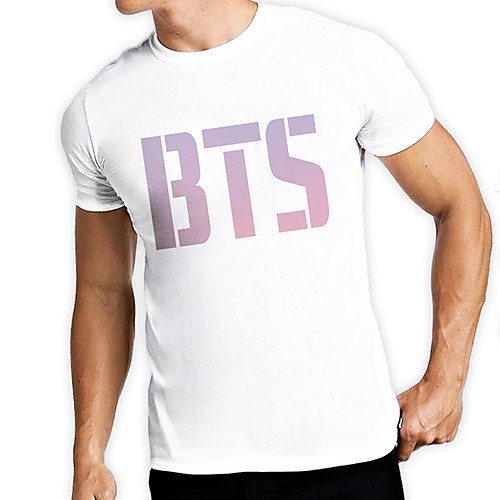 

Men's Unisex Tee T shirt Hot Stamping Graphic Prints Letter Plus Size Print Short Sleeve Casual Tops Cotton Basic Fashion Designer Big and Tall White