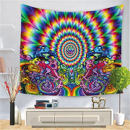 

Psychedelic Abstract Wall Tapestry Art Decor Blanket Curtain Hanging Home Bedroom Living Room Decoration Polyester Hippie