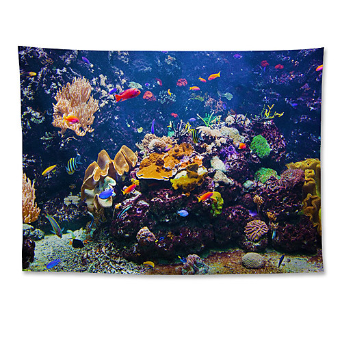 

Wall Tapestry Art Decor Blanket Curtain Hanging Home Bedroom Living Room Decoration Polyester The Underwater World