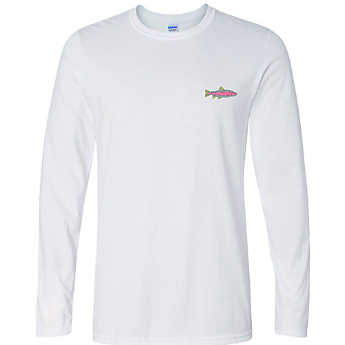 

CAWANFLY Men's Fishing Shirt Outdoor Long Sleeve UPF50 Quick Dry Breathable Sweat wicking Top Autumn / Fall Spring Summer Athleisure Fishing Camping & Hiking White / Micro-elastic / Animal