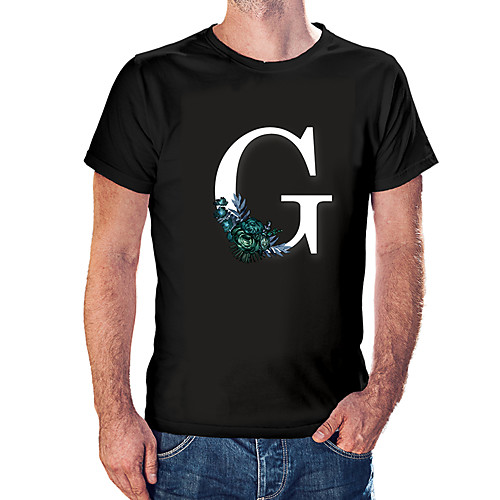 

Men's Unisex Tee T shirt Hot Stamping Floral Graphic Prints Letter Plus Size Print Short Sleeve Casual Tops Cotton Basic Fashion Designer Big and Tall White Black Wine