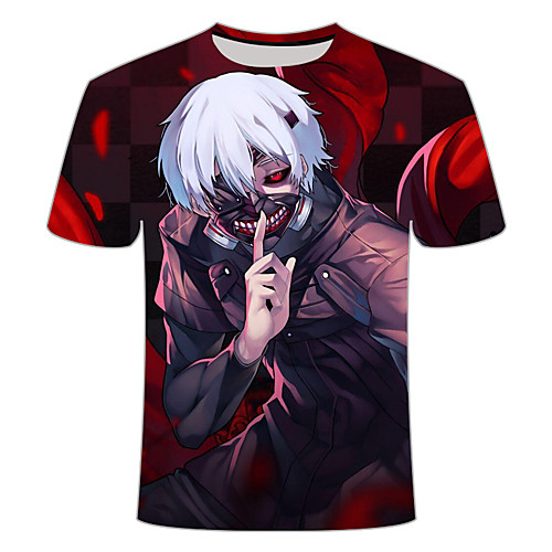 

Inspired by Tokyo Ghoul Cosplay Cosplay Costume T-shirt Polyester / Cotton Blend Print 3D Harajuku Graphic T-shirt For Women's / Men's