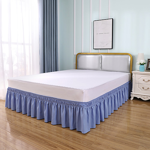 

Basics Ruffled Bed Skirt Dust Ruffle Wrap Around Easy On/Off And Fit Wrinkle And FadeResistant Solid Color