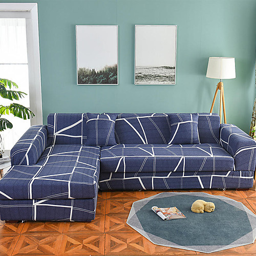 

Print Dustproof Stretch Slipcovers Stretch Sofa Cover Super Soft Fabric Couch Cover Fit For 1 to 4 Cushion Couch And L Shape Sofa (You will Get 1 Throw Pillow Case as free Gift)